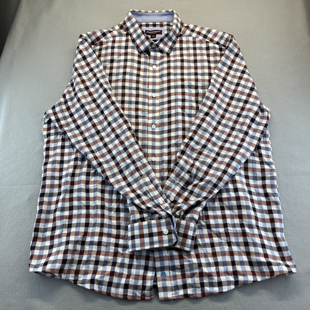 Johnston & Murphy Performance Men's Long Sleeve Button-Down Shirt Sz XL